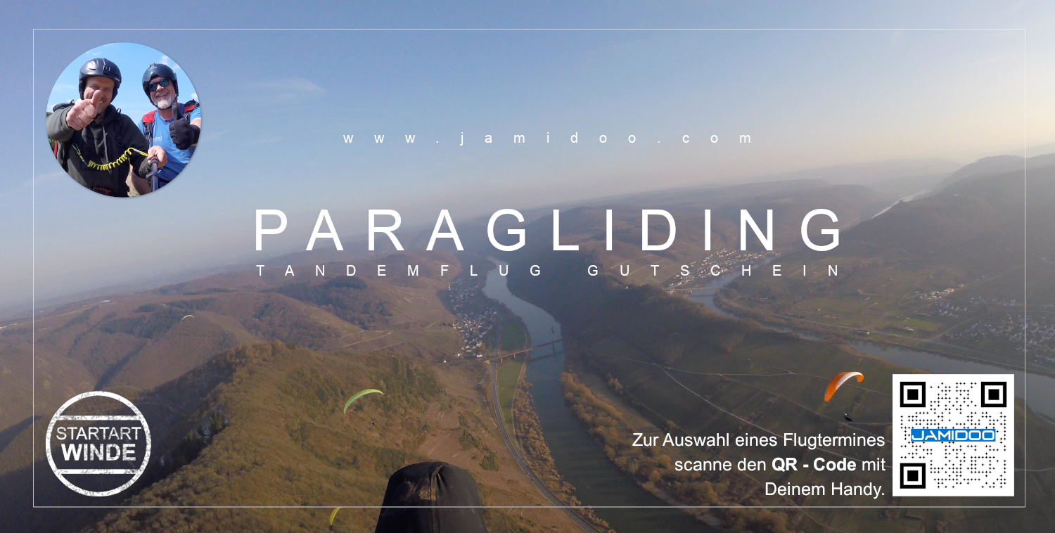 Paragliding Tandemflug mit Start an der Seilwinde