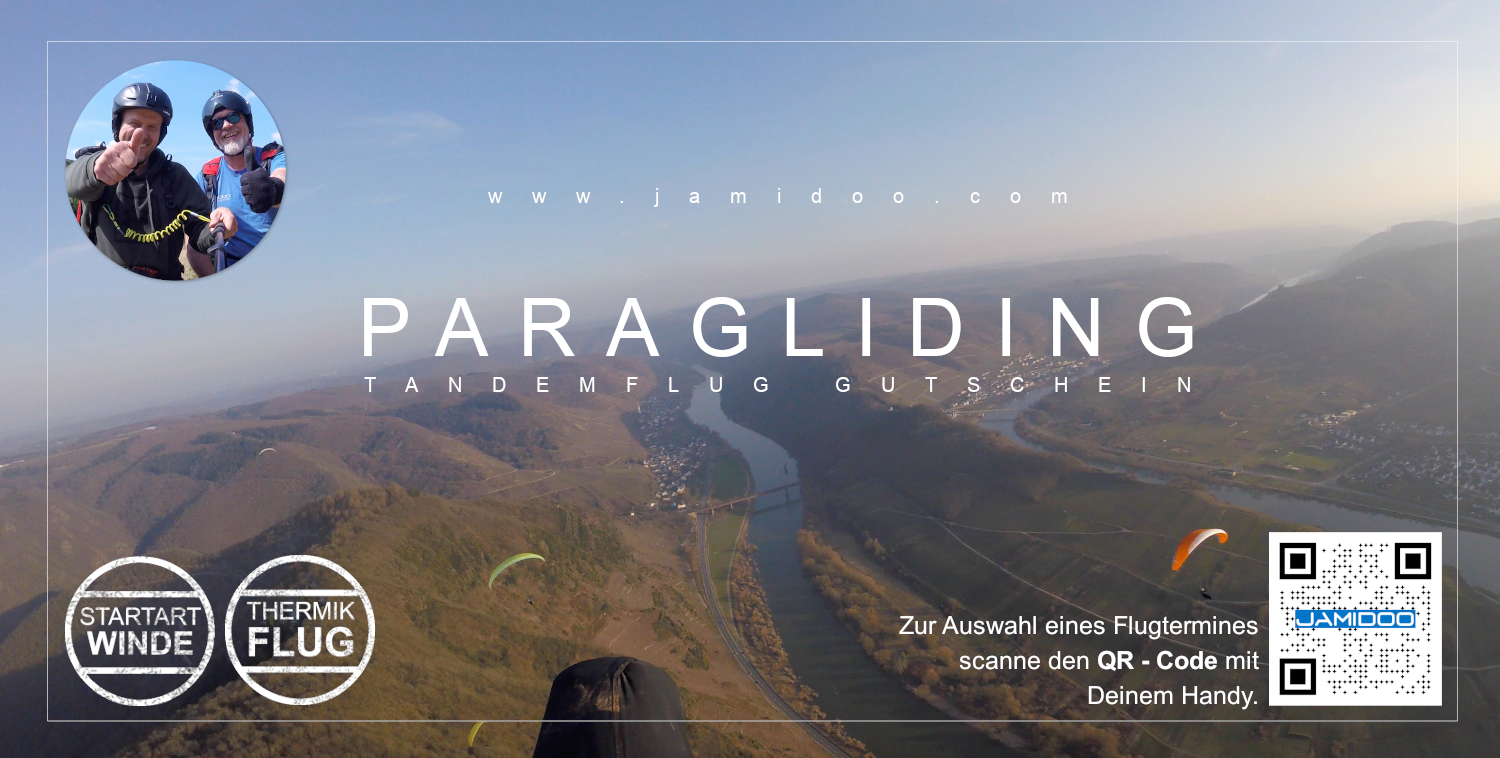 Paragliding Tandemflug mit Start an der Seilwinde